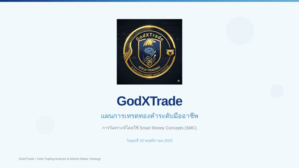 🔥 วิเคราะห์ทองคำวันนี้ 19 พ.ย. 68 | แผนเทรดครบ 3 ตลาด